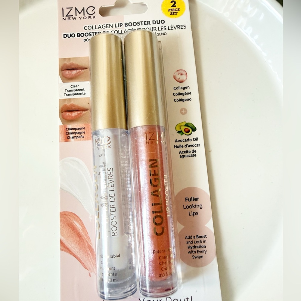 IZME NY Collagen Lip Booster Duo Hydrating and Plumping NEW